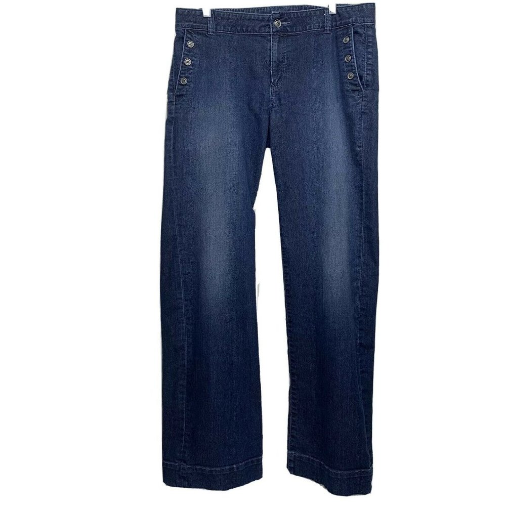 ANN TAYLOR LOFT Jeans MODERN FLARE Dark Wash 10